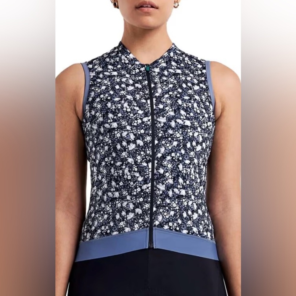 Peppermint Cycling Signature Sleeveless Jersey Ditsy Twilight Size Medium